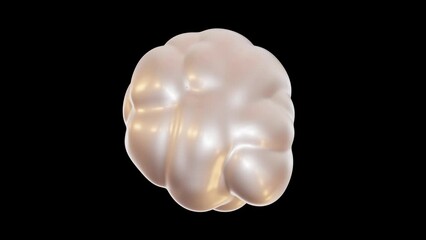 Poster - Round soft shape animation isolated on black background