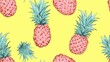 A colour of seemless pattern of pineapple