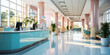 Unfocused Hospital Setting: Hallway and Reception Area