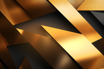 Wall Mural - Golden shapes abstract style background