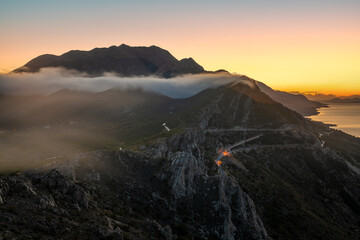 Wall Mural - Spectacular sunrise in the mountains of Nature Park Biokovo,Dalmatia,Croatia