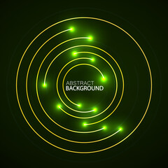 Wall Mural - Abstract background of glowing circles. Technology digital background. Vector illustration