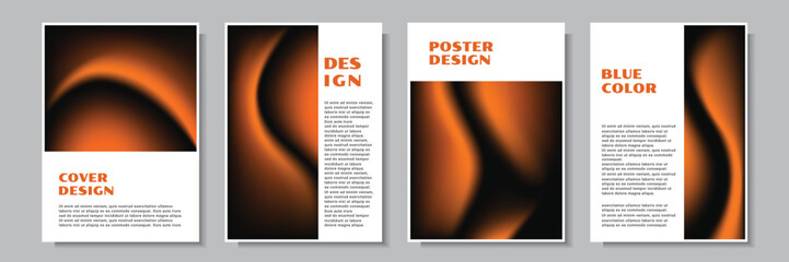 Wall Mural - abstract orange poster template collection vector design
