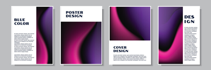 Wall Mural - abstract violet color poster template collection vector design