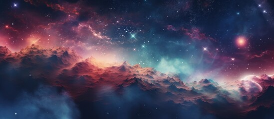 Wall Mural - Endless galaxy. Abstract background of cosmos and stars