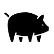 Swine, hog, porker, porcine, domestic pig icon and easy to edit.