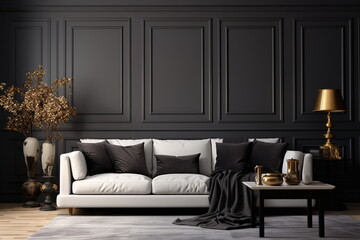 Wall Mural - living interior with sofa