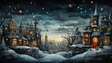 Fototapeta Londyn - Festive Radiance: Enchanting Christmas Background. Generative AI
