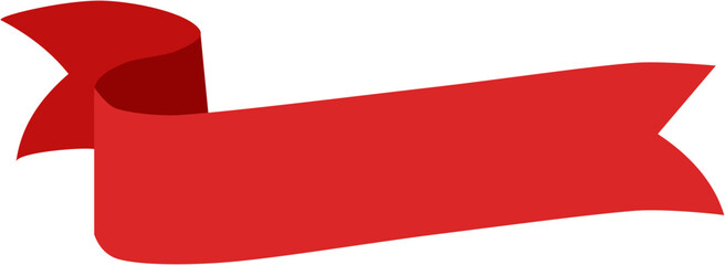 red ribbon wavy decoration design