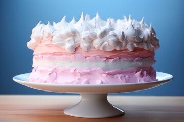 Poster - Cotton Candy Cake, Candy floss, Rainbow colors.