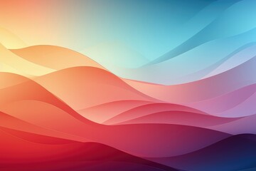 Wall Mural - With a seamless color gradient, this abstract background elegantly captures the tranquil and rhythmic beauty of ocean waves, creating a calming composition. Illustration