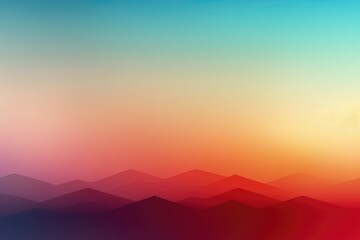 Wall Mural - in a visually captivating composition, a seamless color gradient bathes majestic mountains. illustra