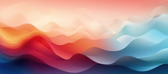 Wall Mural - in a wide-format composition, a seamless color gradient elegantly depicts the dynamic flow of ocean 