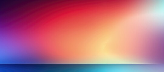 Wall Mural - in a wide-format composition, a seamless color gradient is complemented by a horizontal line, shapin