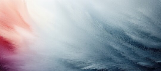 Wall Mural - in a wide-format composition, a seamless color gradient blends with artificial fur, creating a visua