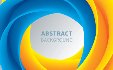 Wall Mural - Abstract background with yellow and blue wave. Vector illustration.