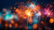 © AA - fireworks in the night sky HD 8K wallpaper Stock Photographic Image