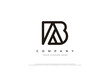 Initial Letter AB or BA Logo Design Vector