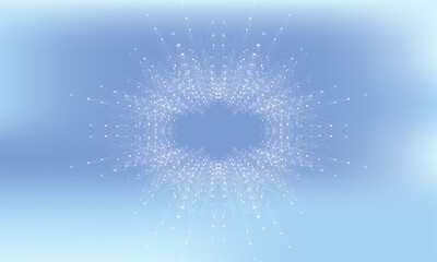 Fototapete - Quantum computing concept. Deep learning artificial intelligence. Big data algorithms visualization for business, science presentations, posters, covers