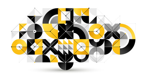 Poster - Abstract geometric vector background isolated, tech style engine looks like composition, innovate technology data information concept.