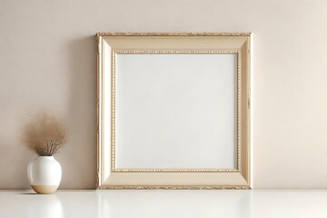 Wall Mural - vintage frame mockup in appartment interior