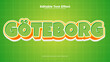 Green yellow and orange goteborg 3d editable text effect - font style