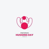Fototapeta Pokój dzieciecy - National Hugging Day. world Hugging day. Hug day creative concept. 