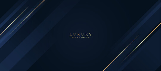 Wall Mural - Luxurious dark blue background with sparkling gold and glitter. modern elegant abstract background