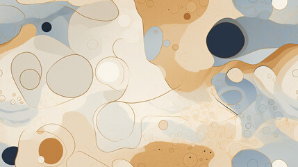 Sea, sand and beach abstract background, seamless organic, backdrop pattern in neutral colors