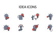 © zumrotul - Idea icon set.vector.Editable stroke.linear style sign for use web design,logo.Symbol illustration.