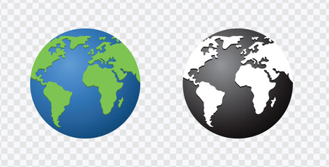 Wall Mural - discover the world in detail with our global map icon set sleek and minimalist symbols for an intern