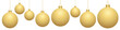 Bannière boules de Noël avec suspensions en or