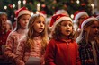 Children's Christmas choir in church