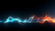Sound waveform abstract poster web page PPT background, digital technology