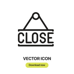 Fototapete - Close icon vector. Linear-style sign for mobile concept and web design. Close symbol illustration. Pixel vector graphics - Vector.