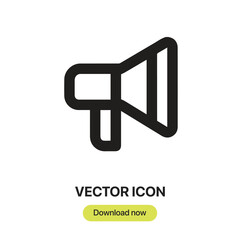 Aufkleber - Advertising icon vector. Linear-style sign for mobile concept and web design. Advertising symbol illustration. Pixel vector graphics - Vector.
