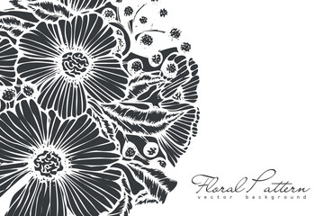  Abstract trendy floral background template	
