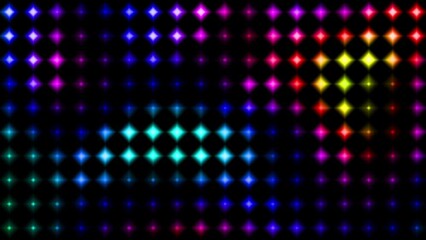 Aufkleber - Animated abstract technology dark background random dots and grid 4K. Looping footage
