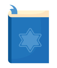 Sticker - hanukkah blue torah