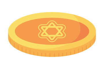 Sticker - hanukkah golden coin