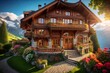 Immerse yourself in the storybook-like charm of an enchanting Swiss cottage, a picturesque dwelling in the heart of the Alps.