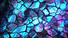 Abstract Holographic Fossil Pattern Texture Scaly Texture, Multicolor Texture With Scales And Reflection. Colorful Pattern. Generative AI