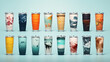Insulated Tumblers Banner With Different Types Of Tumblers And Colors. Insulated Tumblers Background. Generative AI