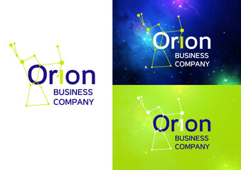 logo orion constellation business company stars design company visual identity brand colorful green 