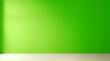 © Logo - For design or creative work, This is a beautiful green backdrop image of an empty area in green tones with play of light and shadow on the wall and floor. Green background for product presentation