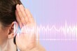 © BillionPhotos.com - Hearing loss. Man ear and sound waves