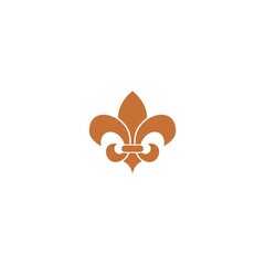 Sticker -  Fleur de lis icon sign logo isolated on white background