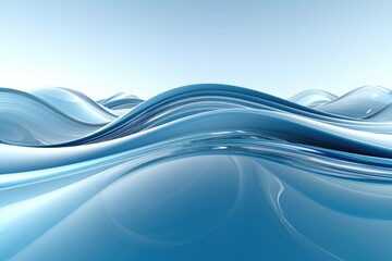 Aufkleber - Curved lines dominate with a light blue background that is technological in nature.