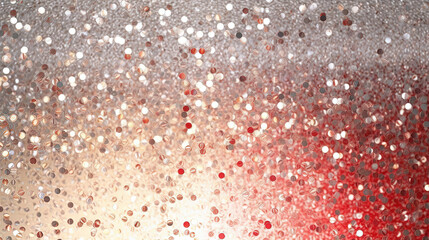 Poster - Abstract shiny background with red glitter. Scattered confetti sparkles with red color.