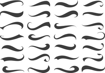 Wall Mural - swash and swoosh tails set
